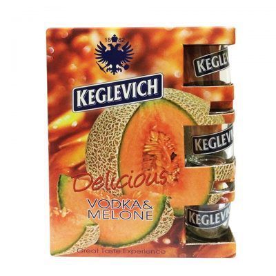 Горілка Кеглевич диня 2 літри + 3 склянки